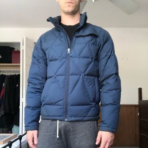 REI blue puff jacket